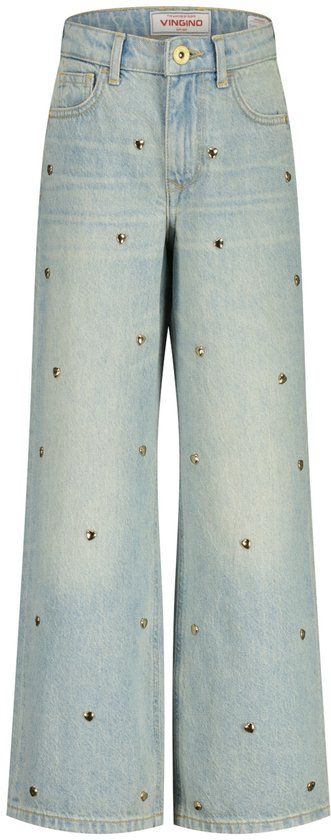 Vingino Cassie Hearts Meisjes Jeans - Light Vintage