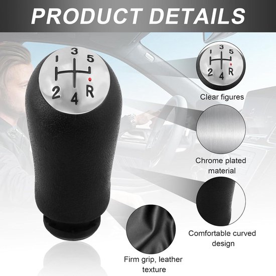Schaltknauf Knauf Schwarz Weiss 5-Gang für Renault Clio II Twingo II Kangoo Schaltknauf Knauf Schwarz Weiss 5-Gang für Renault Clio II Twingo II Kangoo