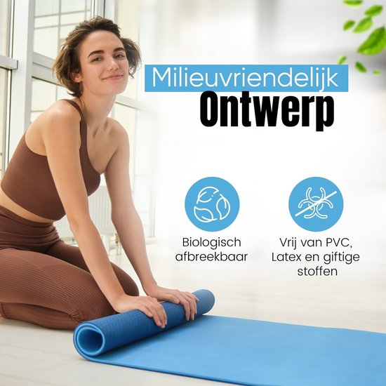 Padisport TPE Yogamat Rood – Pilates Mat – Yoga Mat Anti Slip - Pilatesmat - Yogamat - Fitnessmat van Padisport — afbeelding 4