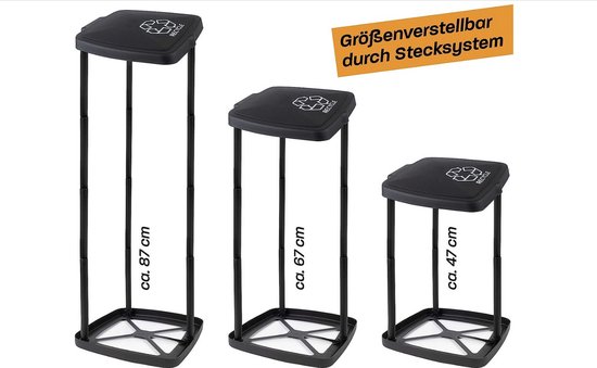 Open RVS afvalzakhouder met klemring, deksel en voetpedaal voor 120 ltr Open RVS afvalzakhouder met klemring, deksel en voetpedaal voor 120 ltr