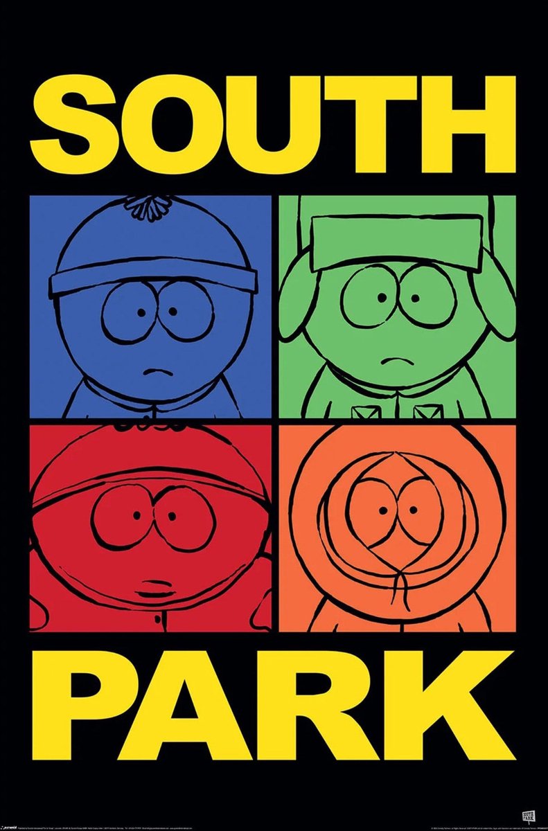 Pyramid Poster South Park - Block Colour 61x91,5cm Divers
