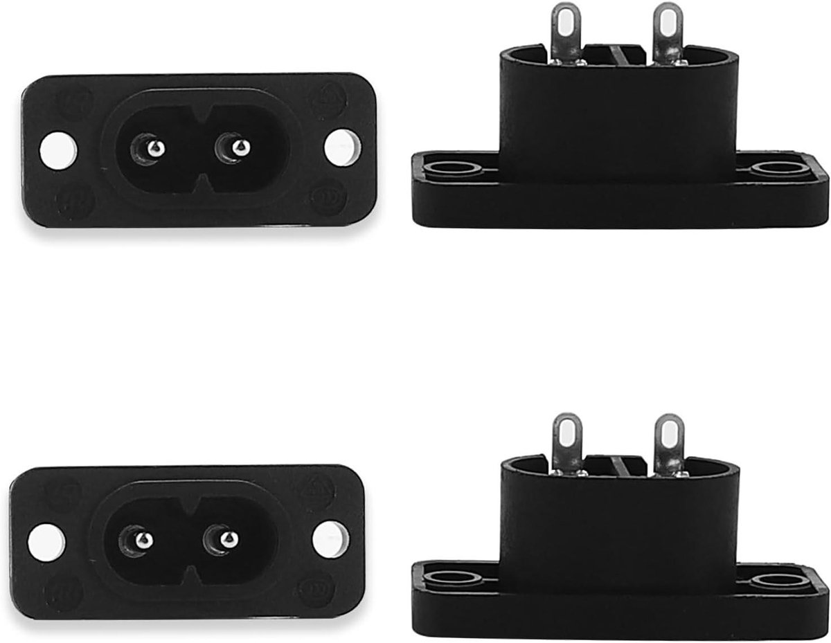 Twidec 10 unids 1A 250 V AC 2 pines SPST negro normal abierto mini interruptor de botón