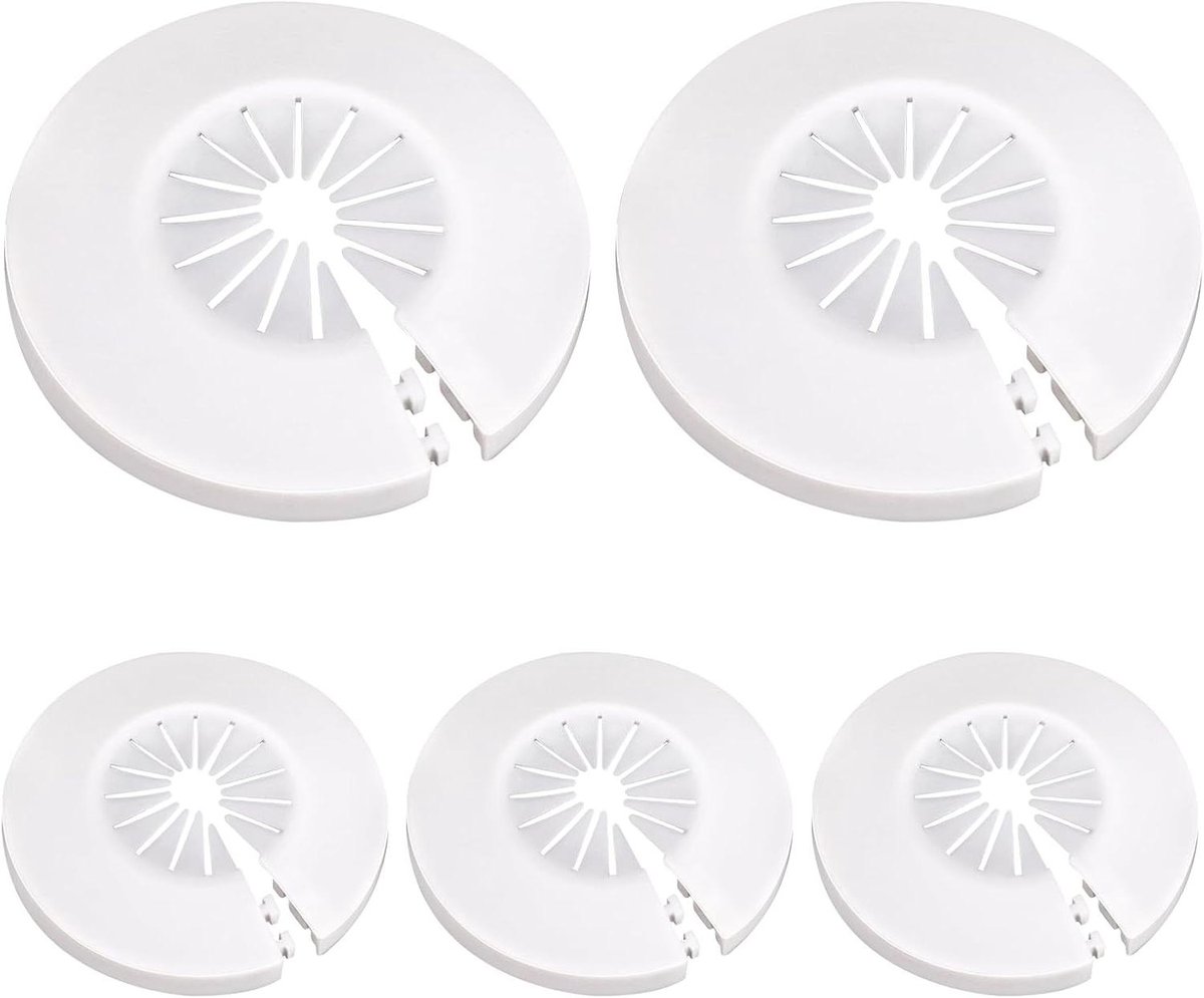 Waterpijpafdekking sanitair afdekplaten afvoerleiding rozet PP kunststof radiator rozet toiletpijpafdekking voor waterpijp buisbenodigdheden (14-29 mm) - 5 stuks