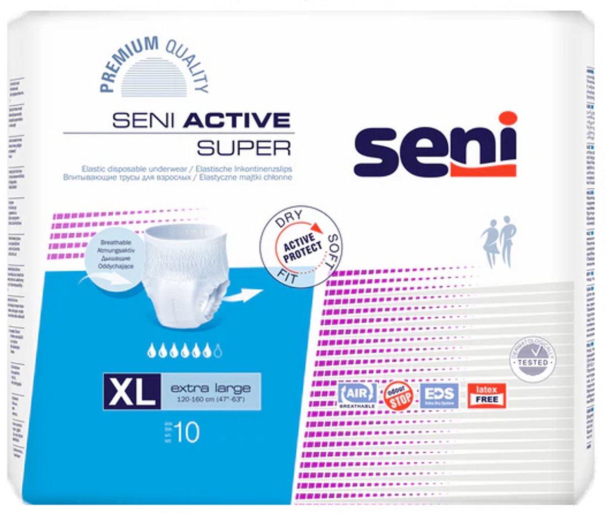 Seni Active Super XL - 6 pakken van 10 stuks