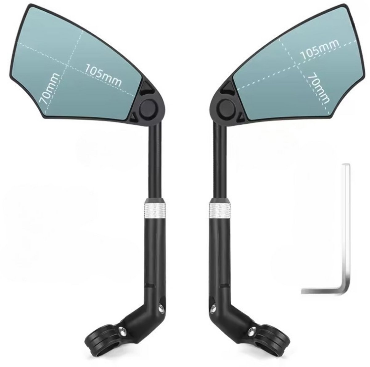 Fiets Achteruitkijkspiegel – Telescopisch - 360° Draaibaar - Anti reflecterend & Lichtgewicht