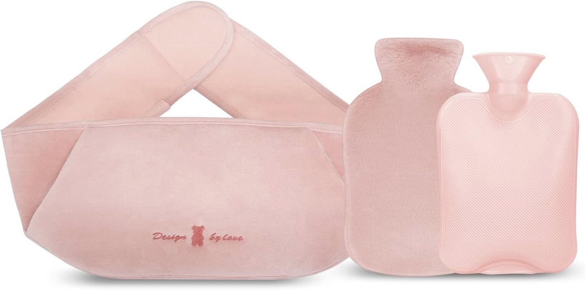 Warmwaterkruik 1,2L met Fleece Hoes - 3-in-1 Oplossing voor pijnverlichting