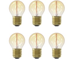 Ledvion - 6X E27 LED-lamp - 1W - 2100K - 50L - Goud