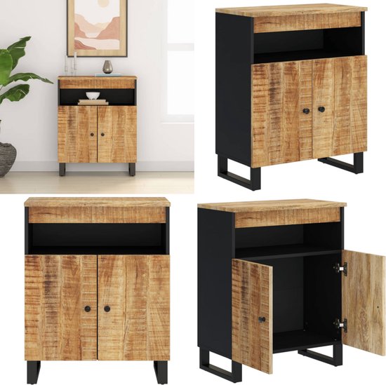 VidaXL Dressoir Met Deur 40x31x75 Cm Massief Mangohout - Tijdloos Meubelstuk