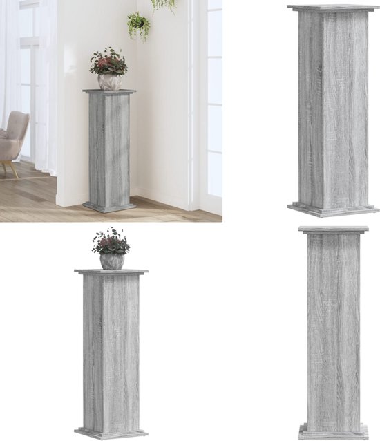 vidaXL Plantenstandaard 33x33x80 cm bewerkt hout sonoma