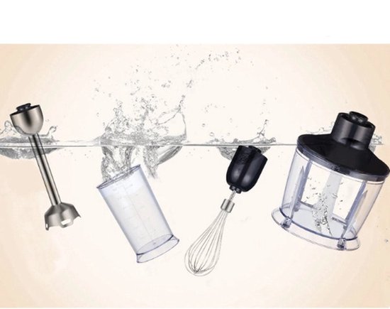 Eszenzics™ Professionele staafmixer - set 5-in-1 - Keukenmachine - 1200W - RVS - Incl. hakmolen, kom, eierklopper, melkopschuimer van Eszenzics™ — afbeelding 5