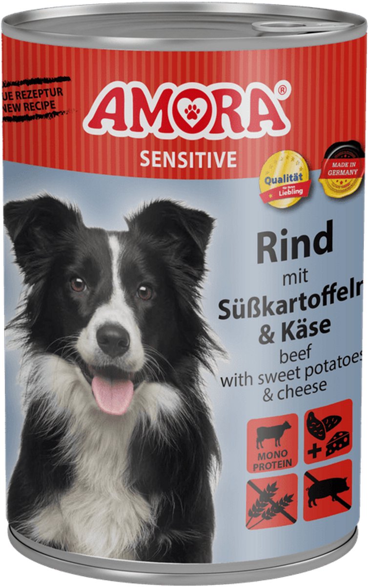 AMORA Dog Sensitive 6x400g - Rundvlees & zoete aardappel