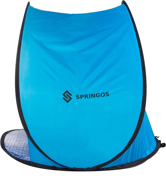 Springos Strandtent - Pop-Up Strandtent - UV Filter - Inclusief Draagtas - 120 x 150 x 110 cm - Blauw van Springos — afbeelding 5