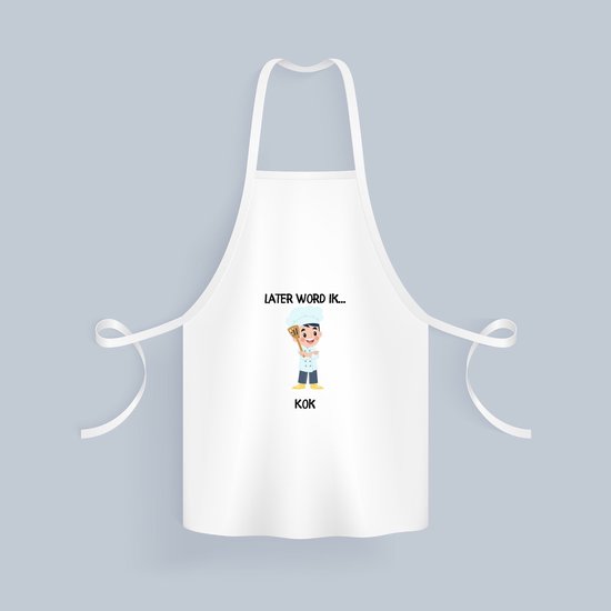 Akyol - Je serai chef plus tard Tablier de cuisine - Kok - chefs - chef - maître de cuisine - traiteur - 82 par 71 cm