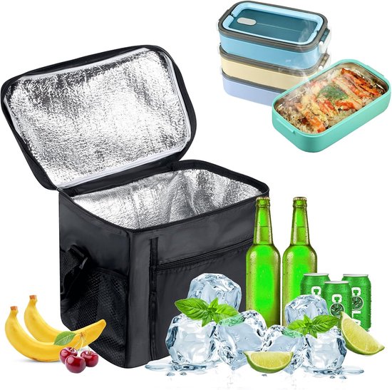 Koeltas Lunch Klein - 4 Laags Geïsoleerd - Koeltasje - Lunchtas 15 Liter - Picnic Tas