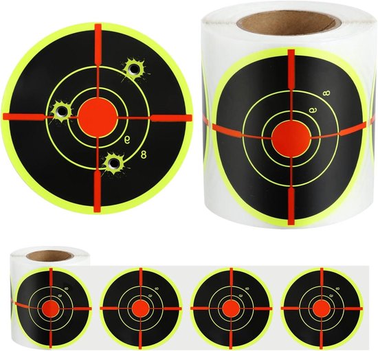 200 Schietdoel Stickers, 7,6cm Zelfklevende Splatter Doelen - Ronde Reactieve Papieren Stickers Voor Schietbaan