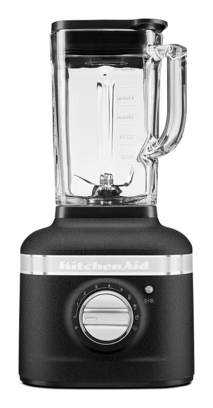 KitchenAid K400 blender vulkaanzwart met glazen kan
