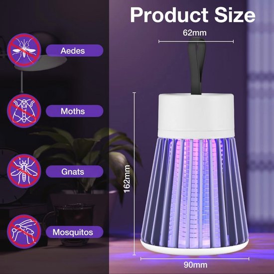 Elektrische UV insectendoder op USB - vliegenlamp - mugg Elektrische UV insectendoder op USB - vliegenlamp - mugg