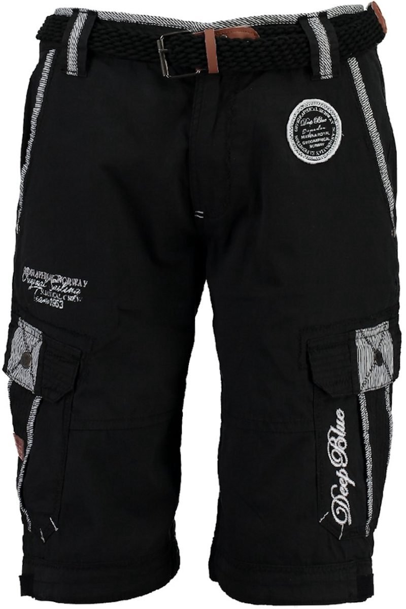 Geographical Norway Heren Bermuda Met Riem Paillette Zwart - L