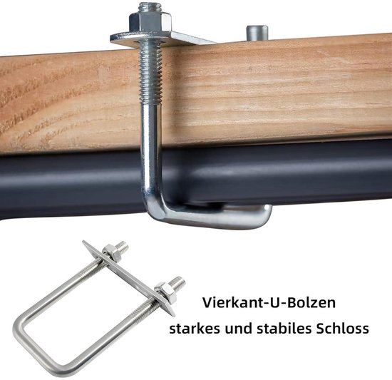 E-Ambar - 5-delige M8 X 51mm U-bout Set Van Roestvrij Staal Met 10 Ring En 10 Moer Ideaal Voor Pijpbevestigingen