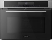 Bol.com Inventum IMC4535RT - Inbouw combi-oven - Hetelucht - Magnetron - Grill - 50 liter - 45 cm hoog - Tot 250 graden - Zwart/RVS aanbieding