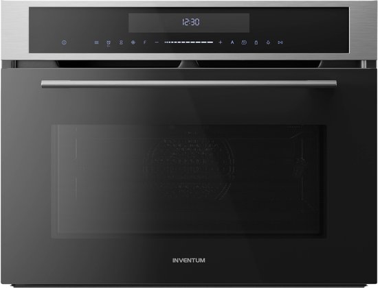 Inventum IMC4535RT - Inbouw combi-oven - Hetelucht - Magnetron - Grill - 50 liter - 45 cm hoog - Tot 250 graden - Zwart/RVS