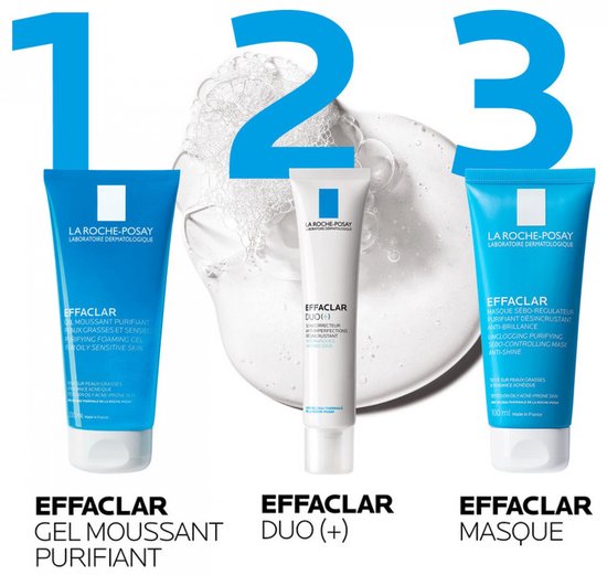 La Roche-Posay Effaclar Zuiverende Reinigingsgel +M - voor een Vette, Onzuivere Huid met Neiging tot Acne - 200ml
