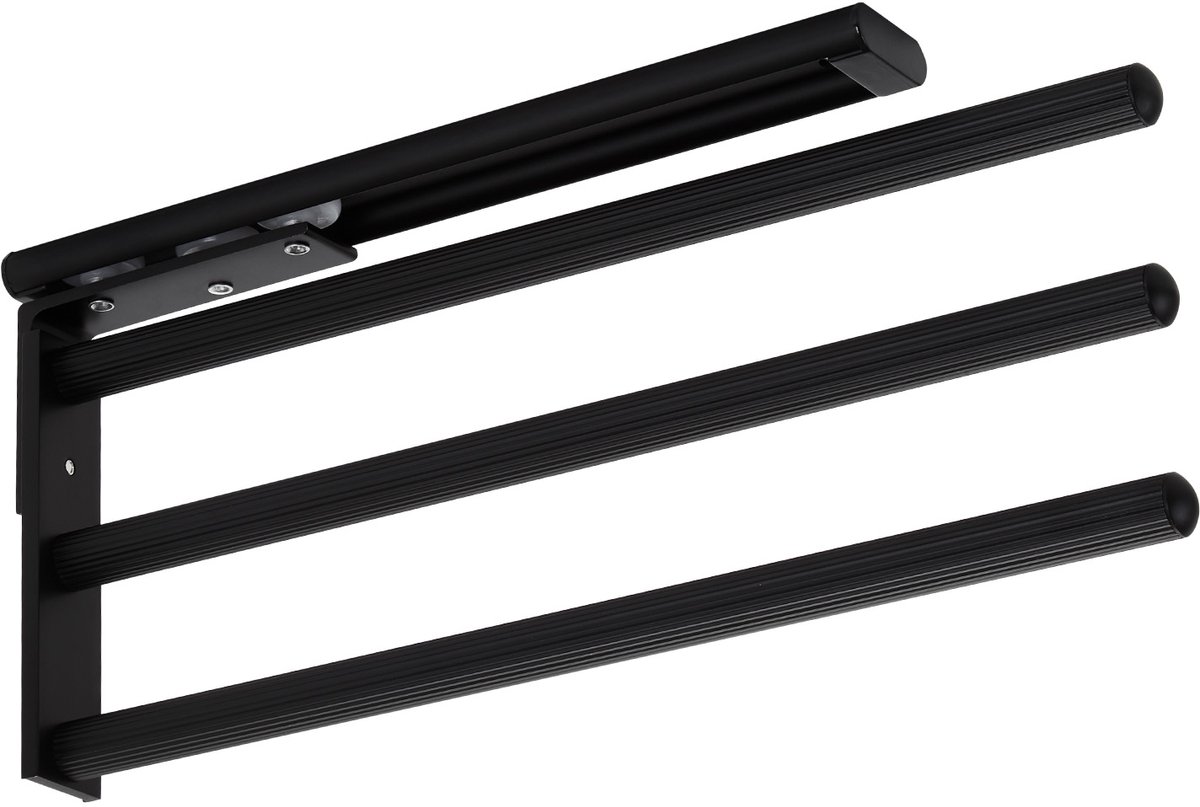 SOTECH 2 stuks draaibare Handdoekhouders TED 2-armig chroom gepolijst ( aluminium, 450-730 mm, uitschuifbaar) telescopische uittrekbaar voor badkamer of keuken