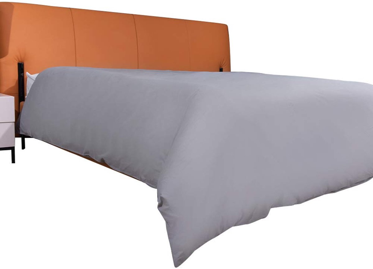 Ibenzoa® Geïsoleerde Slapen: Ademende Dekbedovertrek 135x200 cm - 200T Katoen, Hypoallergeen, Zonder Kussensloop, Grijs