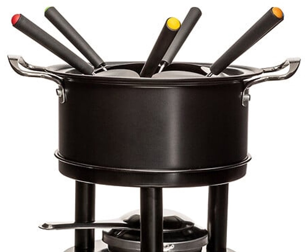 Five Fondueset - 6 personen - zwart - chocoladefondue - kaasfondue - D19 cm – foto 2