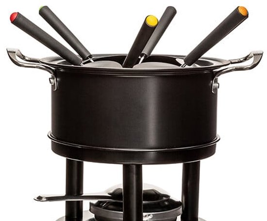 Five Fondueset - 6 personen - zwart - chocoladefondue - kaasfondue - D19 cm — afbeelding 2