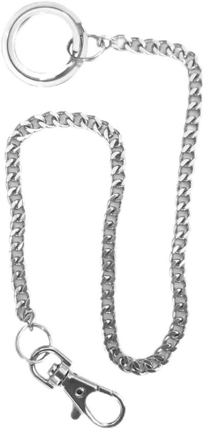 Zoylink broekketting, sleutelketting, jeansketting, bikerketting, mode, skelet, hoofd, decoratie, heren, portemonneeketting