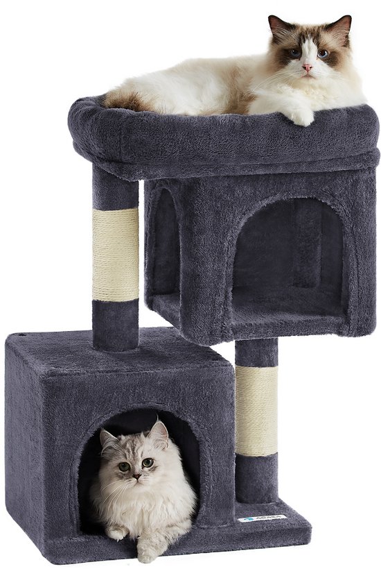 ACAZA Krabpaal - Krabpaal voor Katten - Donkergrijs - 65 cm hoog - Kattenkrabpaal - Kattenhuis - Krabpalen