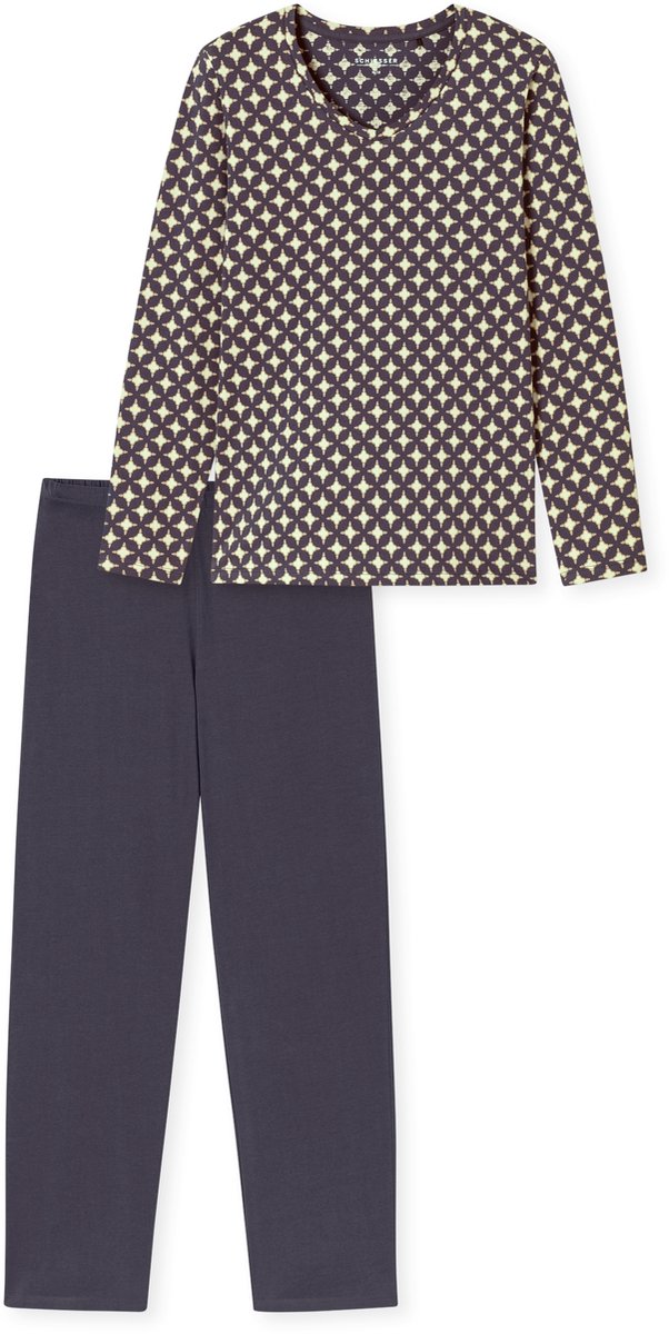 Schiesser Pyjama lang - Dames - Pyjamas grafiet