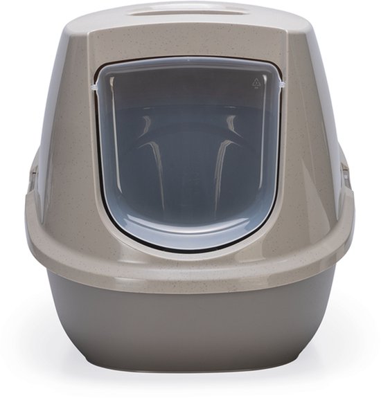 Beeztees Norah Eco - Kattenbak - Grijs/Wit - 54,5x39x39 cm