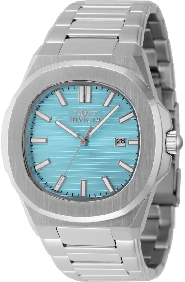 Invicta Speedway 48322 Heren Horloge - Waterdicht - Analoog - Quartz Uurwerk - Roestvrij Staal met blauwe Wijzerplaat - 41mm