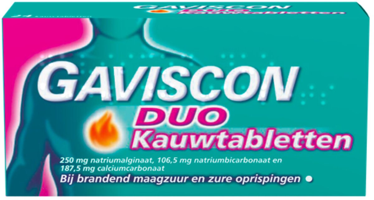Goedkoopste Gaviscon Duo Kauwtabletten - 2 x 24 tabletten