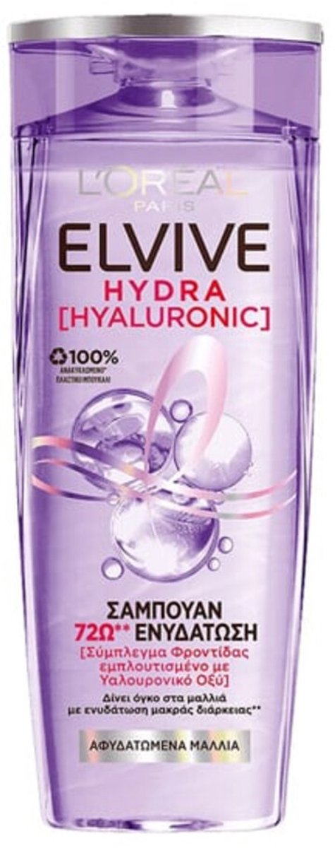 L'Oréal Elvive Hydra Hyaluronic Shampoo - 6 x 400 ml - Voordeelverpakking