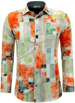 Chemises pour hommes à imprimés colorés - 3146 - Marron