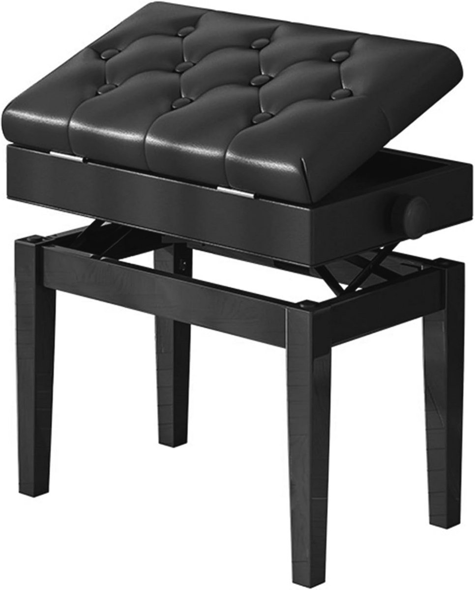 Verstelbare Pianokruk met Opbergruimte - Massief Houten Design en Ergonomisch Comfort