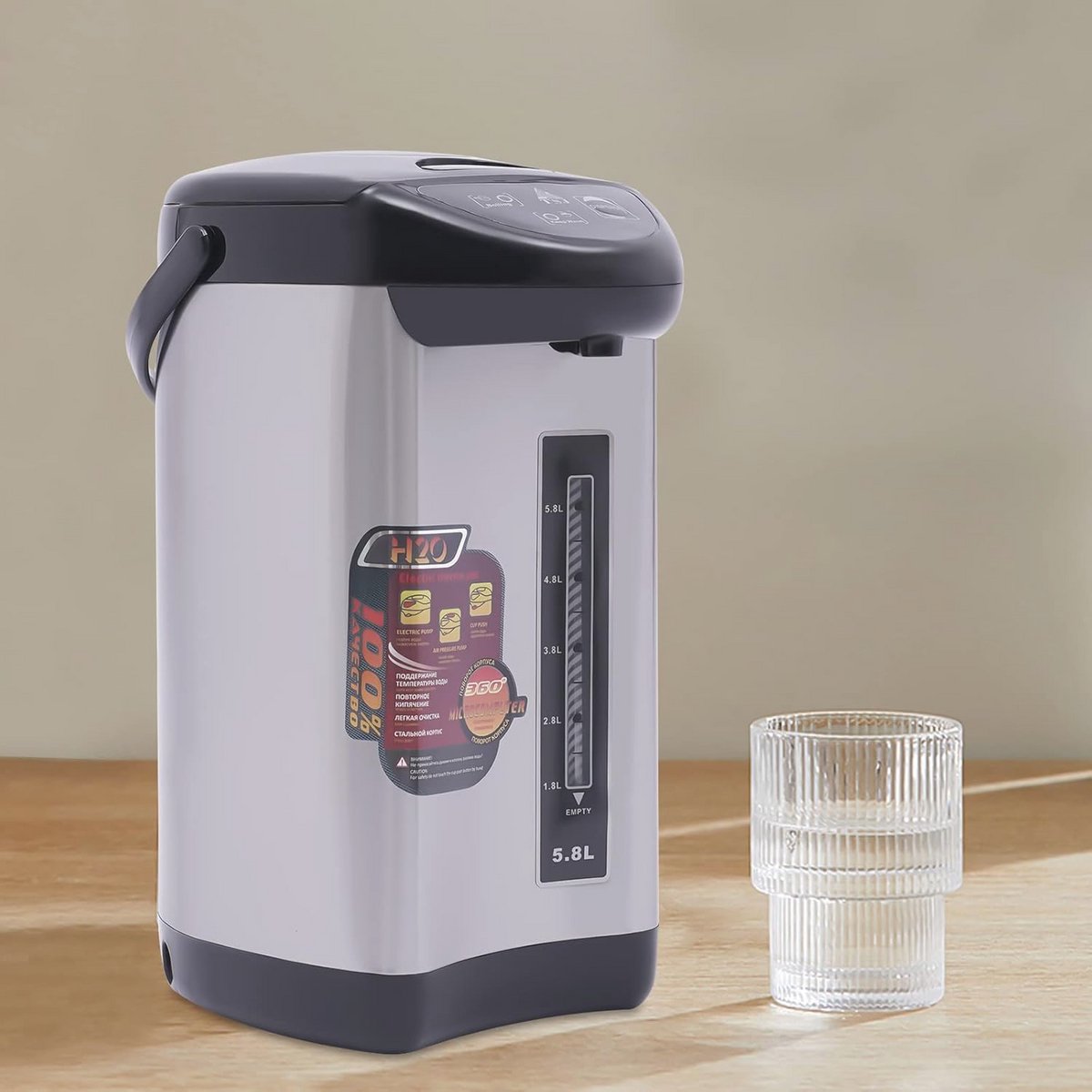 Grote Waterkoker 4 Liter Roestvrij Staal voor Thuis en Kantoor