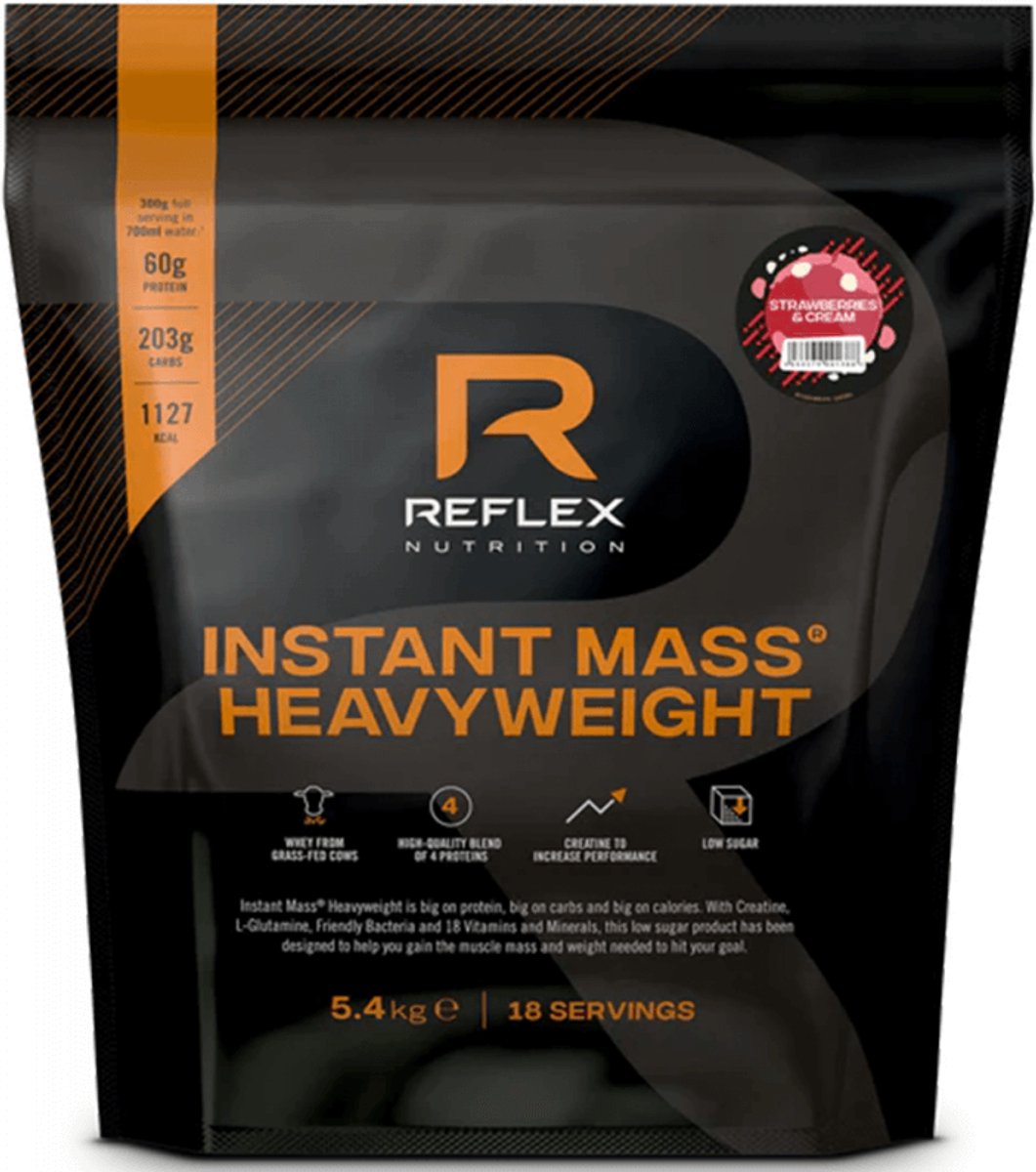 Reflex Nutrition Instant Mass Heavyweight (5.4kg) Strawberries & Cream - Gewichtstoename - Met Creatine