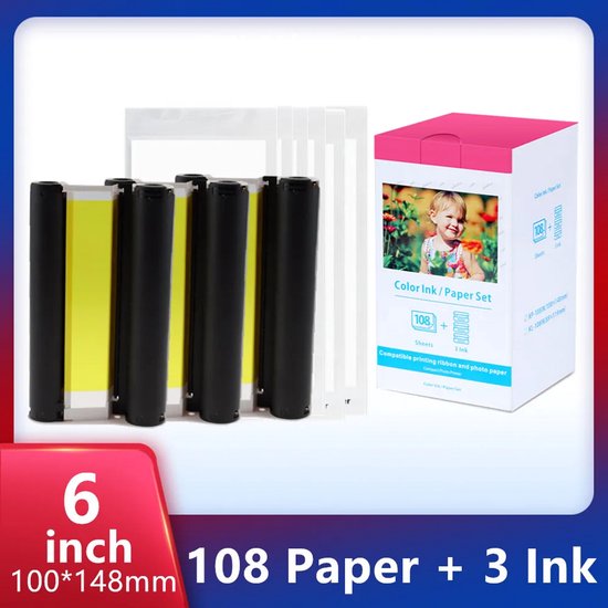Rechange 108 cartouches d'impression de Canon Selphy KP-108IN