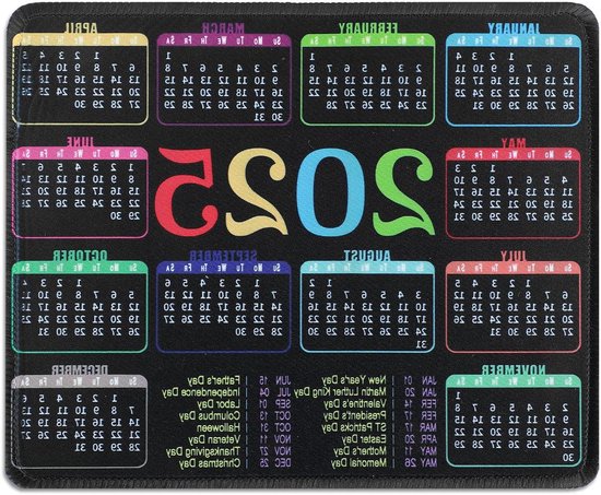 2026 Kalender Muismat, Draagbaar Waterdicht, Antislip, Glad te