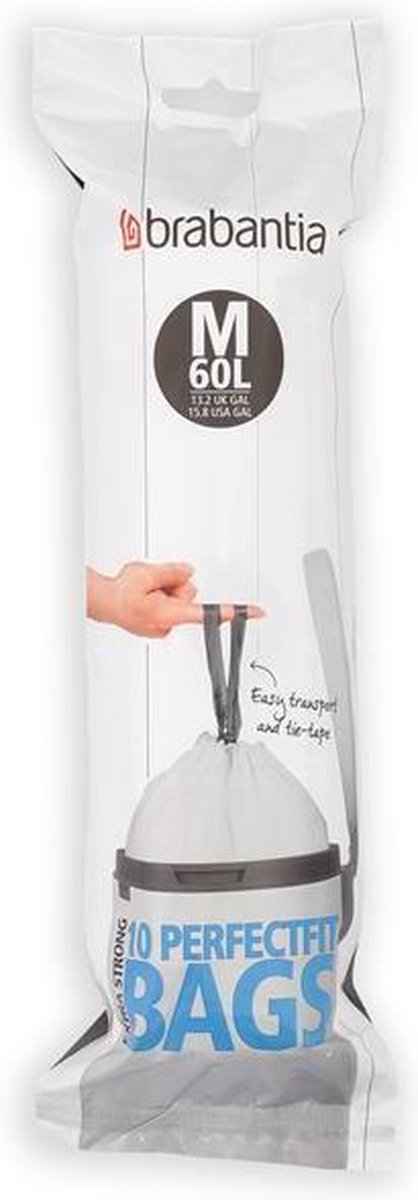 Goedkoopste Brabantia PerfectFit Afvalzak met trekbandsluiting - 60 l - Code M - 10 stuks