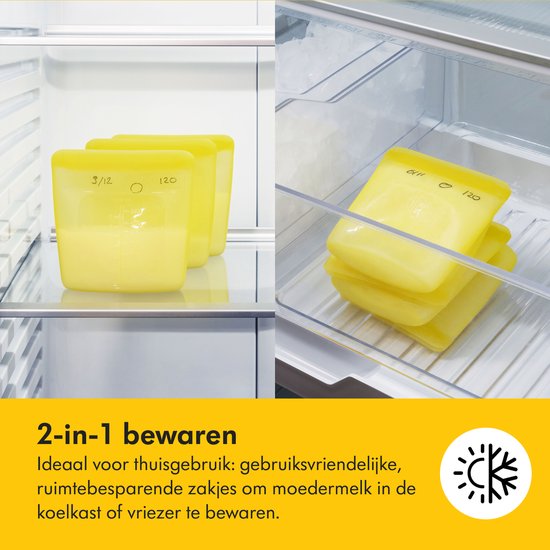 Medela Herbruikbare Moedermelk Bewaarzakjes - tot 500 keer - 5 stuks - 100% lekvrij van Medela — afbeelding 3