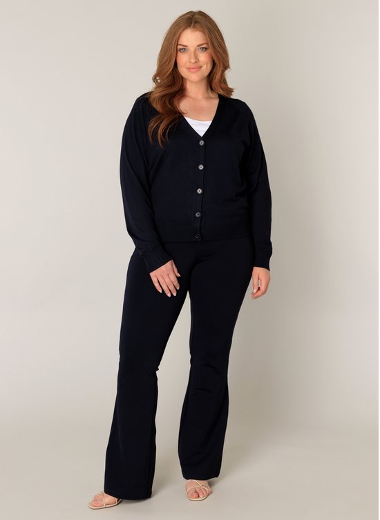 BASE LEVEL CURVY Yvonne Vest - Dark Blue - maat X-0(44)