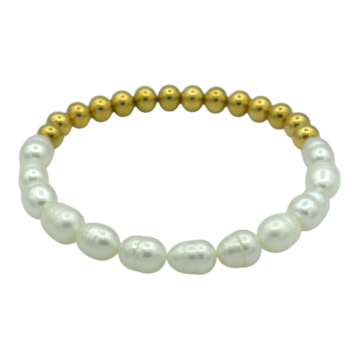 Parel armband - Echte zoetwaterparels - Goldplated Stainless Steel
