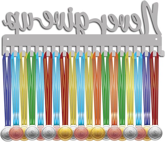 Trofee- en Medaille-displayplank, Medaillehanger-display en Trofeeplank met Haken Wandgemonteerde Medaille-displayhanger, Trofee-displayplank voor Medailles Awards-rek
