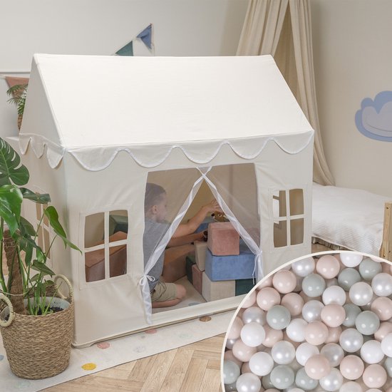 KiddyMoon Speelhuis Kindertent Met 300 Ballen Voor Kinderen