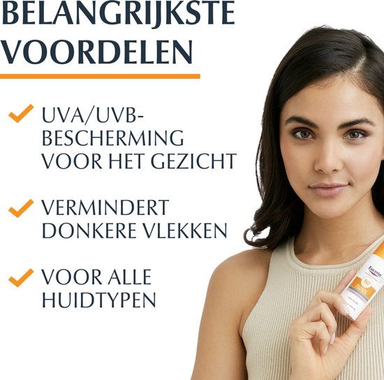 Eucerin Sun Pigment Control Zonnebrand Gezicht - SPF 50+ Zonbescherming voor Pigmentvlekken - 50 ml